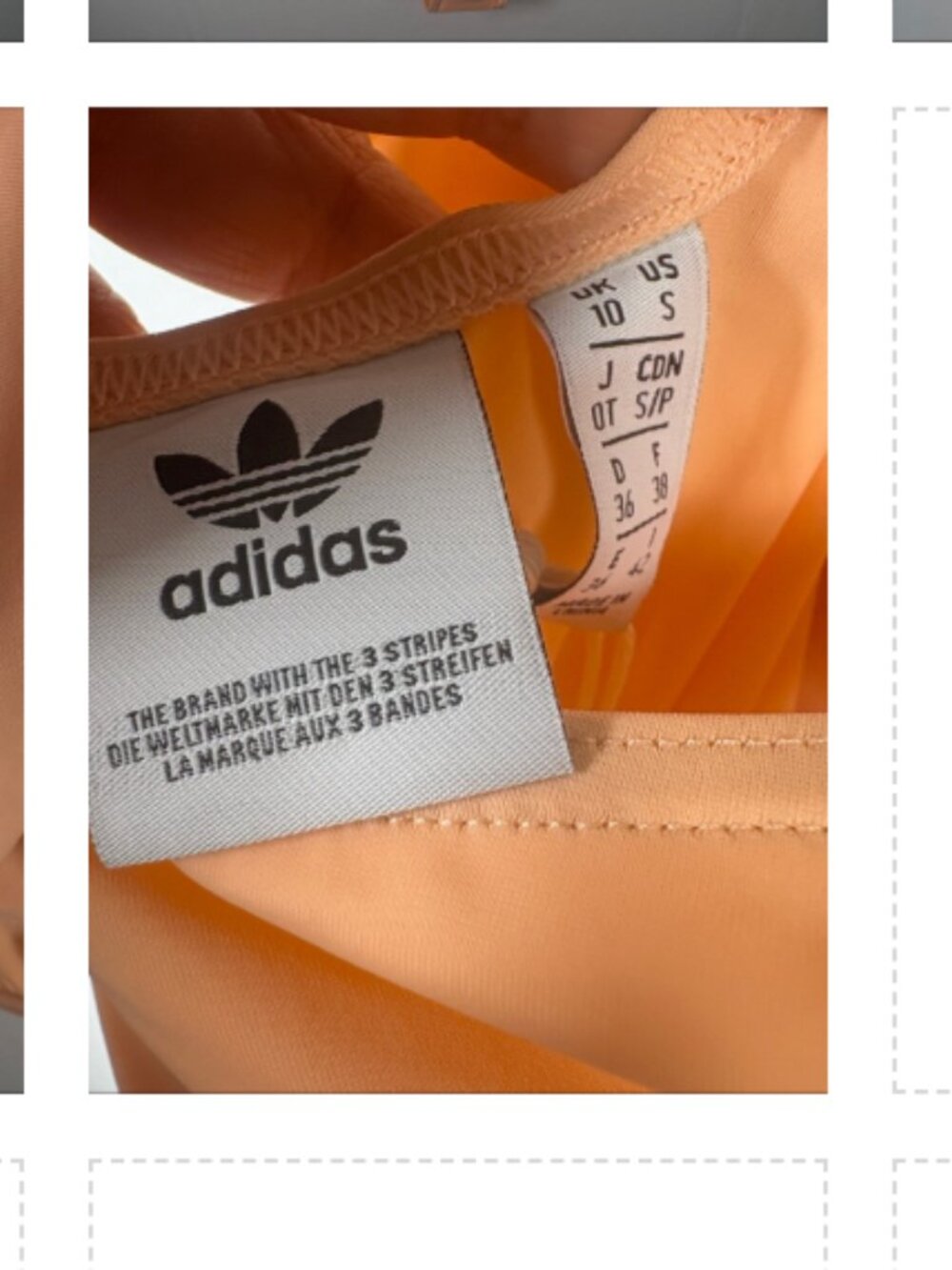 ADIDAS NEW Trefoil Logo One Piece Peachy Dusty Pink Swimsuit size small - Picture 6 of 7